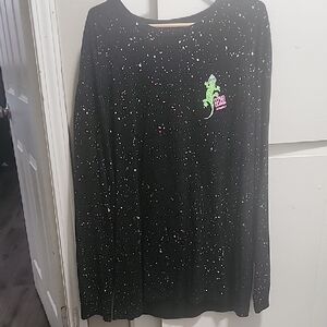 Gecko HAWAII Black Long Sleeve Shirt with Colorful Speckles